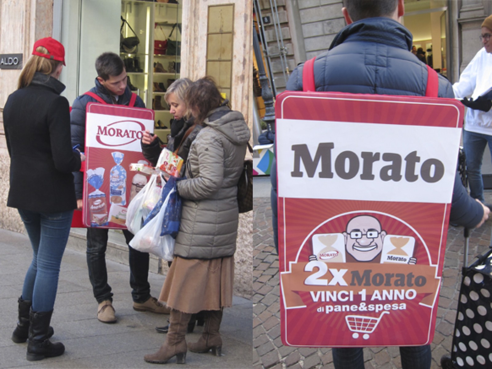 Street marketing - via Dante Milano Street marketing - via Dante Milano